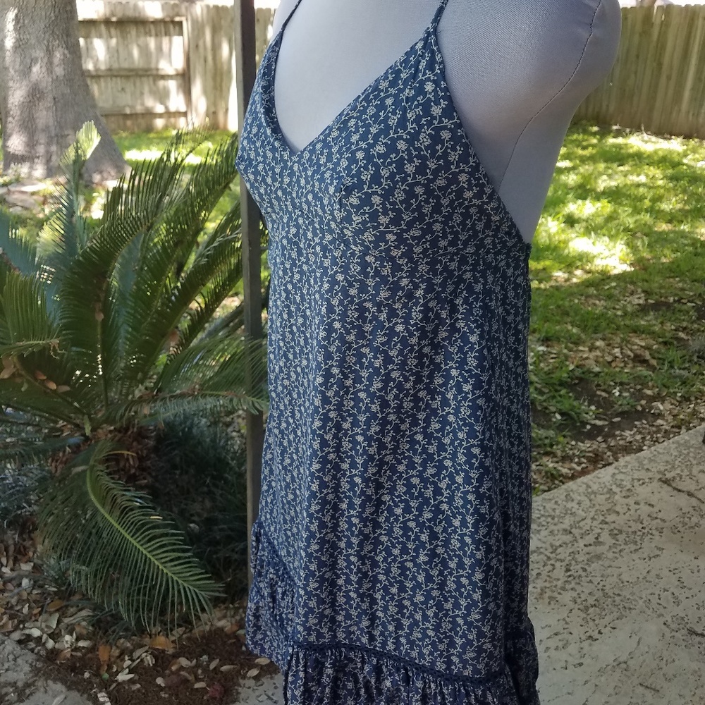 Converse All Star Halter Top Blue Floral Dress